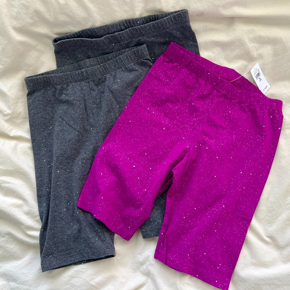 Lot of 3 Gap Girls Biker Shorts Glitter Size XL